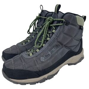 Columbia Mens Firecamp BM1766-087 Gray Black Green Hiking Boots Size 9.5